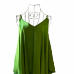 CAMISETA TIRANTES RASO VERDE OLIVA (delantera)