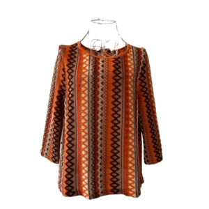 CAMISETA ESTAMPADA ÉTNICA NARANJA (delantera)