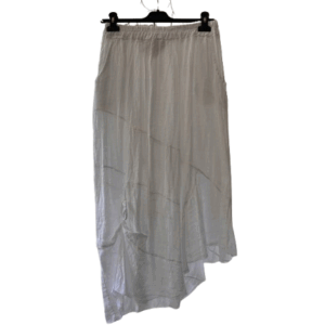 FALDA LINO BLANCO BAJO IRREGULAR (delantera)