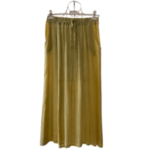 FALDA MIDI VERDE MANZANA ALGODÓN