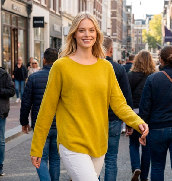 novedades primavera detalle jersey mostaza